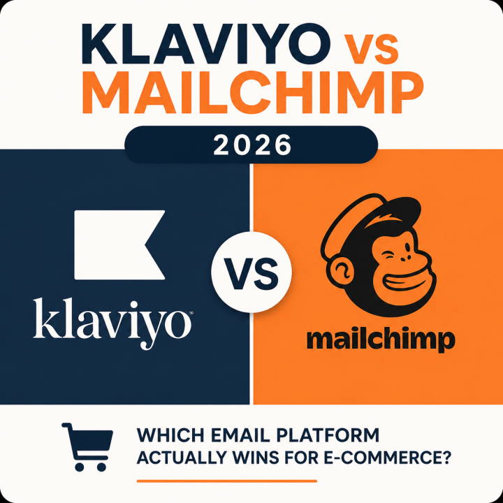 Klaviyo vs Mailchimp 2026 comparison for ecommerce email marketing platforms