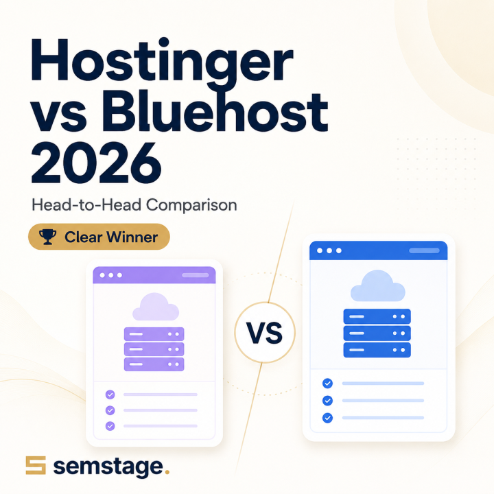 Hostinger vs Bluehost 2026 head-to-head comparison with clear winner