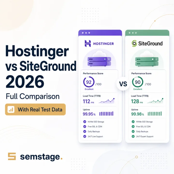Hostinger vs SiteGround 2026 full comparison with real test data